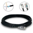 Cabo De Rede Cat5e Simples Blindado 100% Cobre 5 Metros Preto Crimpado Pronto Conector Blindado