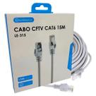 Cabo De Rede Cat6 15 Metros Ethernet Lan Para Rede E Cftv