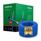 Cabo de Rede CAT6 4PX23 AWG 305 Metros Impact Giga Azul Intelbras Cabo de Rede CAT6 4PX23 AWG 305 Metros Impact Giga Azul Intelbras
