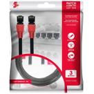Cabo de Rede CAT7 PATCH CORD FTP 600 MHZ / 10 GBPS 3M Vermelho