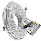 Cabo De Rede Cftv Blindado Ftp Gigabit Crimpado Pronto 15m