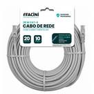 Cabo de Rede eFacini CAT6 100 Cobre, Anatel 15 Metros cinza