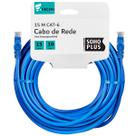 Cabo de Rede eFacini CAT6 Furukawa 100% Cobre, Anatel 15 metros azul