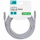 Cabo de Rede eFacini Cinza CAT6 Intelbras 100% Cobre, Anatel 5 Metros