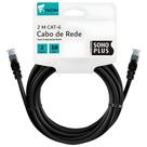 Cabo de Rede eFacini Preto CAT6 Furukawa 100% Cobre, Anatel 2 Metros