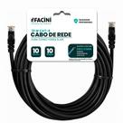 Cabo de Rede eFacini Preto CAT6 Intelbras 100 Cobre, Anatel 10 Metros Cabo de Rede eFacini Preto CAT6 Intelbras 100 Cobre, Anatel 10 Metros