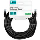 Cabo de Rede eFacini Preto CAT6 Intelbras 100 Cobre, Anatel 15 Metros Cabo de Rede eFacini Preto CAT6 Intelbras 100 Cobre, Anatel 15 Metros