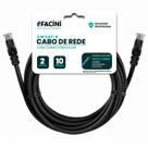 Cabo de Rede eFacini Preto CAT6 Intelbras 100 Cobre, Anatel 2 Metros