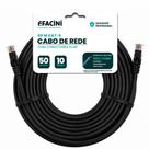Cabo de Rede eFacini Preto CAT6 Intelbras 100 Cobre, Anatel 50 Metros