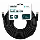 Cabo de Rede eFacini Preto CAT6 Intelbras 100 Cobre, Anatel 70 Metros