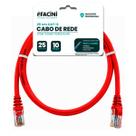 Cabo De Rede Efacini Vermelho Cat6 Ef-Connect 100% Cobre, Anatel 25 Centimetros Cabo De Rede Efacini Vermelho Cat6 Ef-Connect 100% Cobre, Anatel 25 Centimetros