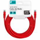 Cabo de Rede eFacini Vermelho CAT6 Furukawa 100% Cobre, Anatel 10 Metros