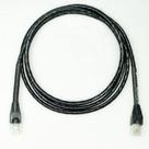 Cabo de Rede Ethernet CAT6 Revestido em Tecido Preto Brilhoso - 15 Metros