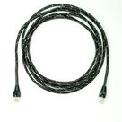 Cabo de Rede Ethernet CAT6 Revestido em Tecido Preto/Rosa - 15 Metros