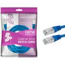 Cabo de Rede FTP Patch Cord RJ45 Cat 5e - Blindado - 5 metros - Azul - Chip SCE 018-9913