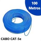 Cabo de Rede internet azul Cat-5E 1000 Mega de velocidade 100 Metros Blindado Cabo de Rede internet azul Cat-5E 1000 Mega de velocidade 100 Metros Blindado
