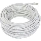 Cabo de rede Internet Montado Branco - rolo c/ 30 Metros.