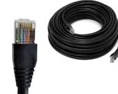 Cabo De Rede Patch Cord 40m Cat6 100% Cobre Preto Crimpado