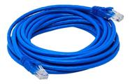 Cabo de rede patch cord cat5 de 5mt azul cr50