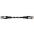 Cabo de Rede Patch Cord Cat5e 100% Cobre Blindado Preto 10 centímetros