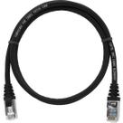 Cabo de Rede Patch Cord Cat5e 100% Cobre Blindado Preto 90 centímetros