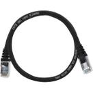Cabo de Rede Patch Cord Cat5e 100% Cobre com Blindagem Preto 60 centímetros