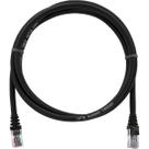 Cabo de Rede Patch Cord Cat5e CCA Preto 2 Metros