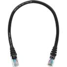 Cabo de Rede Patch Cord Cat5e CCA Preto 40 centímetros