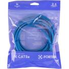 Cabo de Rede Patch Cord Cat5e Fortrek FKCAT5E 2,5m Internet Azul