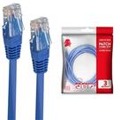 Cabo De Rede Patch Cord Cat5E Gigabit Utp 3 Metros Azul 5+