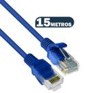 Cabo de Rede RJ45 Azul LAN 5m a 20m para Roteador, Modem e PC