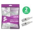 Cabo de Rede RJ45 CAT5E Patch Cord 2 Metros Branco - 0181077