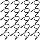 Cabo de sinal DMX Xuhal flexível de 1 m e 3 pinos XLR macho para fêmea Cabo de sinal DMX Xuhal flexível de 1 m e 3 pinos XLR macho para fêmea