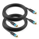 Cabo de subwoofer BlueRigger RCA Audio de 3 m (pacote com 2)