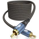 Cabo de subwoofer EMK RCA para RCA 24K banhado a ouro 5m