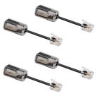 Cabo de telefone Detangler Uvital Black (pacote com 4)