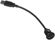 Cabo de transferência de dados USB Pacific Accessory de 30 cm para estéreo automotivo Cabo de transferência de dados USB Pacific Accessory de 30 cm para estéreo automotivo