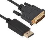 Cabo displayport 1.2 macho x dvi- d 24+1 macho de 1,80 metros