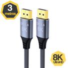 Cabo Displayport 1.4 8K 3 Metros