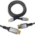 Cabo Displayport 1.4 X Hdmi 4k 60hz Wincabos Ouro 1,80 Metro