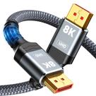 Cabo DisplayPort Capshi 8K 4K 1,4 VESA 32,4 Gbps 4,5 m cinza