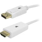 Cabo Displayport Para HDMI 2M Com Trava Branco 5+ Cabo Displayport Para HDMI 2M Com Trava Branco 5+