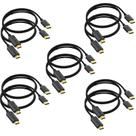 Cabo DisplayPort para HDMI, pacote com 10, 3 pés/1 m de espessura, banhado a ouro