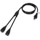 Cabo divisor de cabo de alimentação Elecan 1 a 2 6 pés e 3 pinos SJTW 16AWG Cabo divisor de cabo de alimentação Elecan 1 a 2 6 pés e 3 pinos SJTW 16AWG