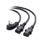 Cabo divisor de cabo de alimentação Matters NEMA 5-15P a 2X IEC C13