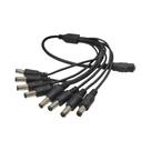 Cabo Divisor De Energia DC 5.5x2.1mm 1 Para 2 3 4 5 6 8 Vias Adaptador 5V 12V Para Luzes De LED E