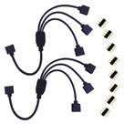 Cabo divisor de faixa de LED TronicsPros 4 pinos 1 a 3 30 cm preto