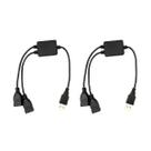 Cabo Divisor Usb 2.0 Tipo Y 30cm 1 Conector Macho 2 Fêmea kit 2 peças