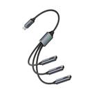 Cabo Divisor USB De 3 Portas, Hub De Expansão USB-A Tipo-C Para Celulares, Tablets E Mouses