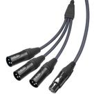 Cabo divisor XLR HUALEU 1 fêmea para 3 machos 1,5 m